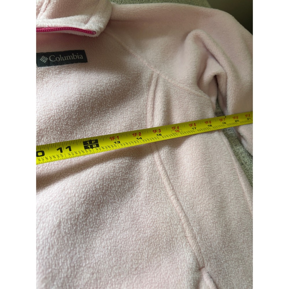 Columbia Fleece Jacket Womens XL Pink Full Zip Gorpcore Outdoor Hiking - Picture 9 of 9